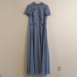 JJ's House Dusty Blue Evening Gown Sz 16